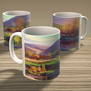 Evening Light, River Cluny, Braemar, Mug by Colin Robertson