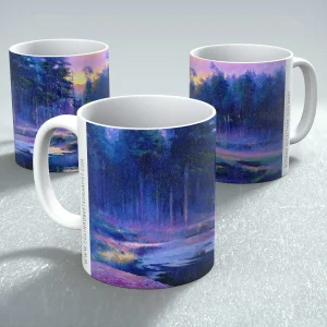 Morning Reflections, Glen Derry, Mug by Colin Robertson
