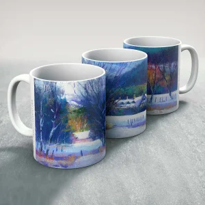 Sunlight on Snow, Mar Lodge, Mug by Colin Robertson