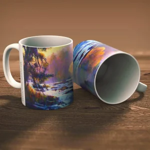 Evening Sunlight, Falls of Dochart, Mug by Colin Robertson