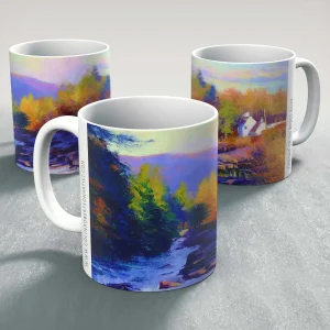 Sunlight on the Bridge, Killin, Mug by Colin Robertson