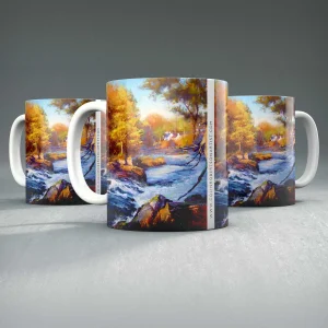 Afternoon Sunlight, Falls of Dochart, Mug by Colin Robertson