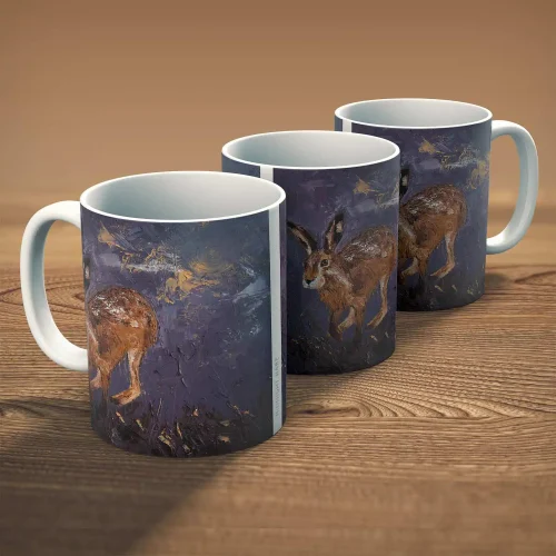 Midnight Hare, Mug by Charlotte Strawbridge