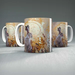 Moonlit Hare, Mug by Charlotte Strawbridge