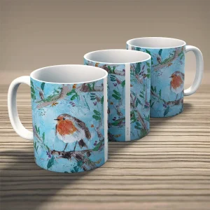 Robin, Mug by Charlotte Strawbridge