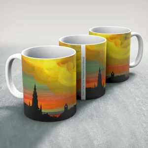Scott Monument Sunset Edinburgh, Mug by Esther Cohen