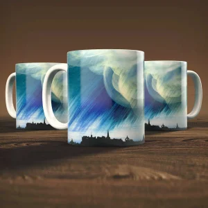 Rain Storm over Edinburgh, Mug by Esther Cohen