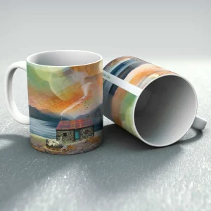 Seal Bothy - Taking it easy, Somewhere beside a Scottish loch, Mug by Esther Cohen