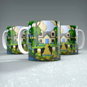 Bluebell Cottage, Mug by Fiona Millar