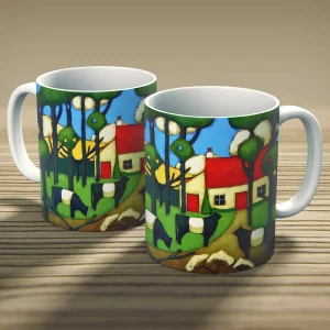 Little House in the Woods, Mug by Fiona Millar