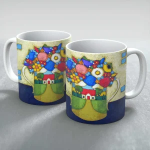 Little House Vase, Mug by Fiona Millar