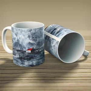 Phone Lines and Furrows, Mug by Fiona Matheson