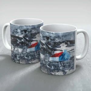 Blue Gable and Roof Light, Mug by Fiona Matheson