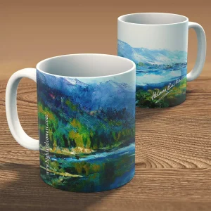 Loch Lubnaig, Mug by Hilary Barker