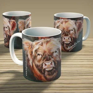Highland Calf, Mug by Hilary Barker
