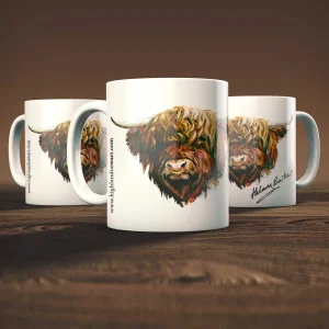 Highland Bull, Mug by Hilary Barker