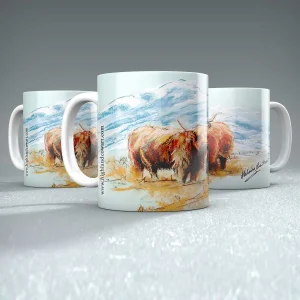 Winter on the Hill, Mug by Hilary Barker