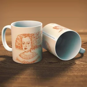 Sanguine Infanta with Moth, Mug by Ingrid Nilsson