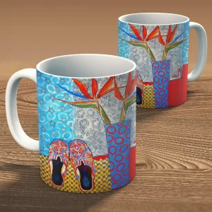 Mes Pantoufles, Mug by Ingrid Nilsson