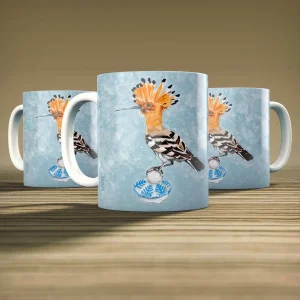 Hoopooe on Teapot Lid, Mug by Ingrid Nilsson