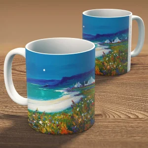 Moonlight, Kildonan Bay, Arran, Mug by Jean Feeney