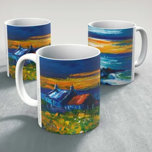 Sunset on a Lewis Shore, Mug by Jean Feeney