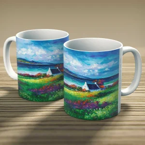 Bright and Breezy, Isle of Arran, Mug by Jean Feeney