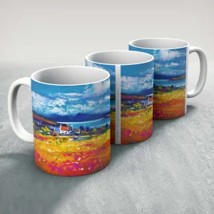 Croft at Duirinish with Cuillins, Mug by Jean Feeney