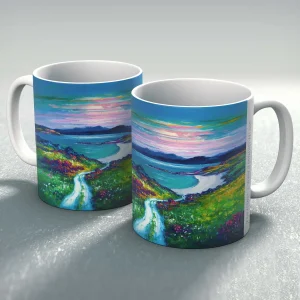 Lone Sail at Dawn, Isle of Skye, Mug by Jean Feeney