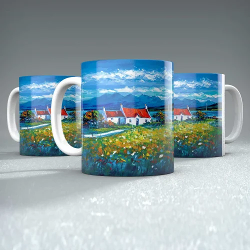 Croft and Cuillins, Ord, Isle of Skye, Mug by Jean Feeney