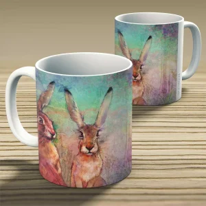 Hares, Mug by Lee Scammacca