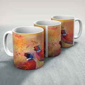Pheasants, Mug by Lee Scammacca