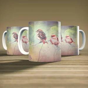 Sparrows, Mug by Lee Scammacca