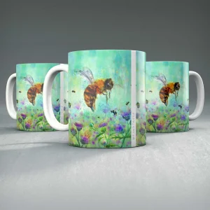 Bee and Thistle, Mug by Lee Scammacca