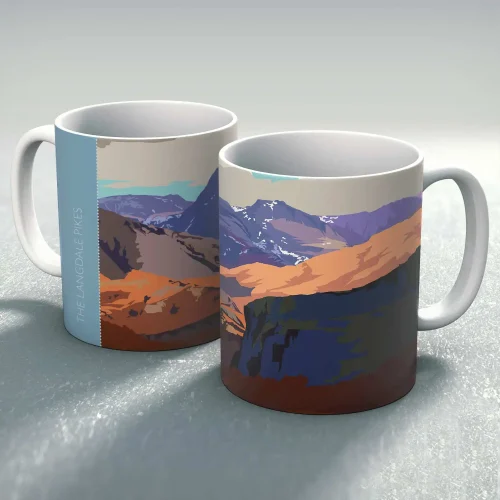 The Langdale Pikes, Mug by Peter McDermott