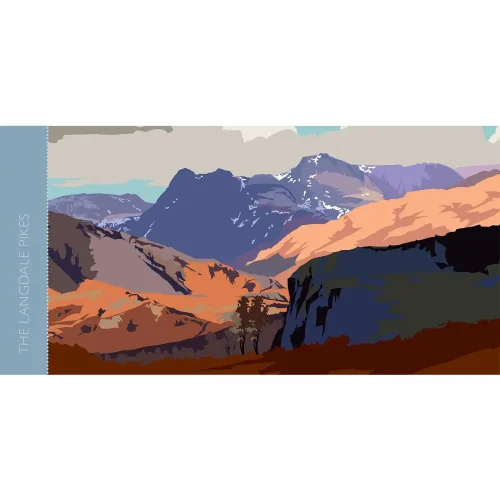 The Langdale Pikes, Mug by Peter McDermott - Image 2