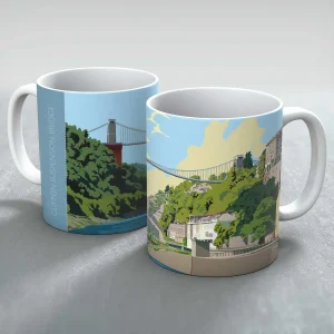 Clifton Suspension Bridge (Blue), Mug by Peter McDermott