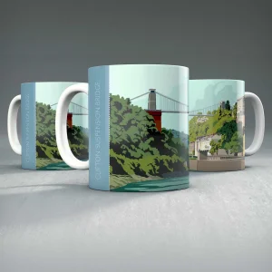 Clifton Suspension Bridge (Green), Mug by Peter McDermott