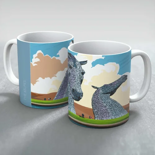 The Kelpies, Mug by Peter McDermott