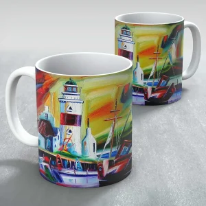 Cloch Lighthouse with Wreck, Mug by Raymond Murray
