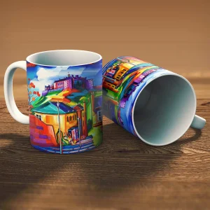 The Vennel and Edinburgh Castle, Mug by Raymond Murray