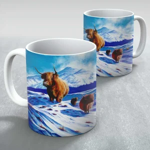 Coos in the Snow, Mug by Scott McGregor