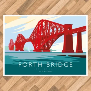 Forth Bridge Firth of Forth, A3 Poster by Peter McDermott