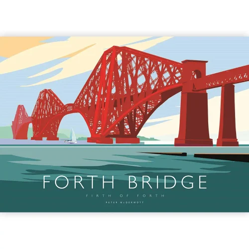 Forth Bridge Firth of Forth, A3 Poster by Peter McDermott - Image 2