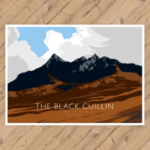 The Black Cuillin, A3 Poster by Peter McDermott