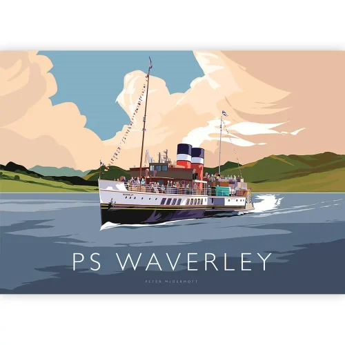 PS Waverley, A3 Poster by Peter McDermott - Image 2