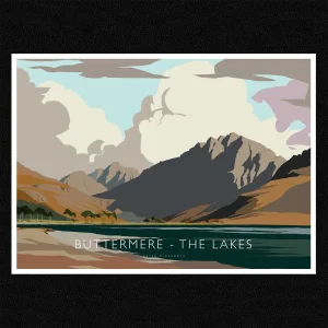 Buttermere, The Lakes, A3 Poster by Peter McDermott