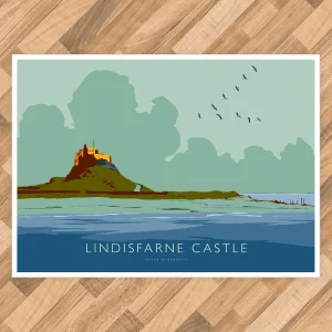 Lindisfarne Castle, A3 Poster by Peter McDermott