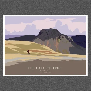 Great Gable, The Lakes, A3 Poster by Peter McDermott