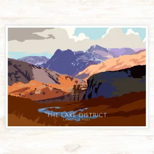 The Langdale Pikes, A3 Poster by Peter McDermott